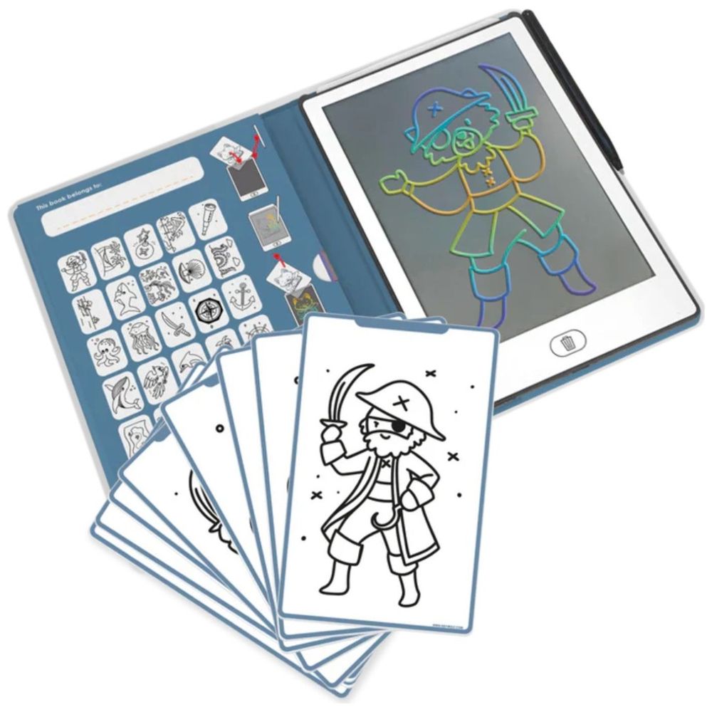 Kidywolf - Kidydraw Mini LCD Tracing Book - Oceans And Pirates