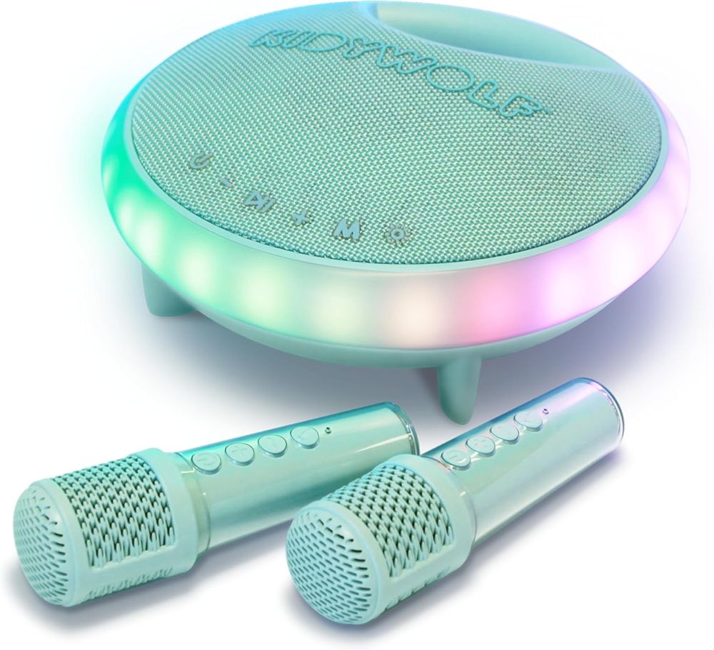 Kidywolf Kidykaraoke Portable Karaoke Speaker With 2 Mics - Green