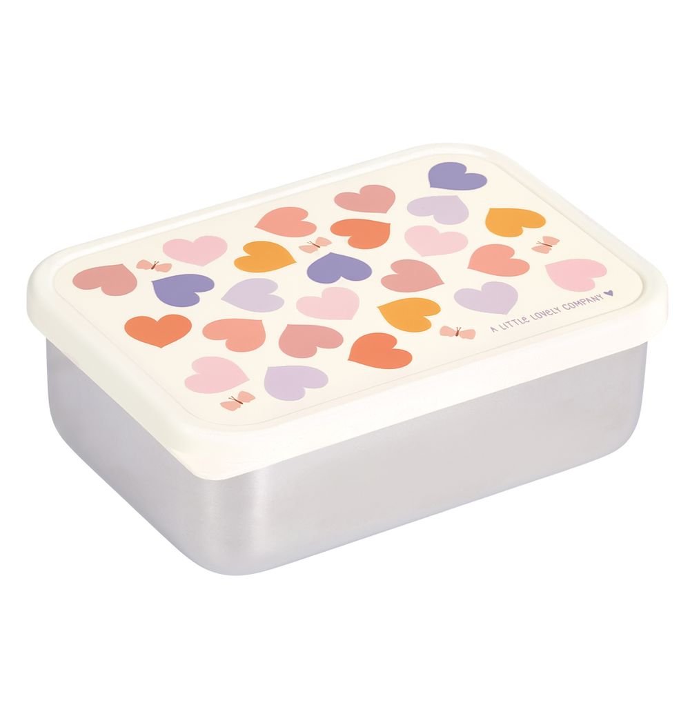 A Little Lovely Company - Stainless Steel Lunch Box - Hearts