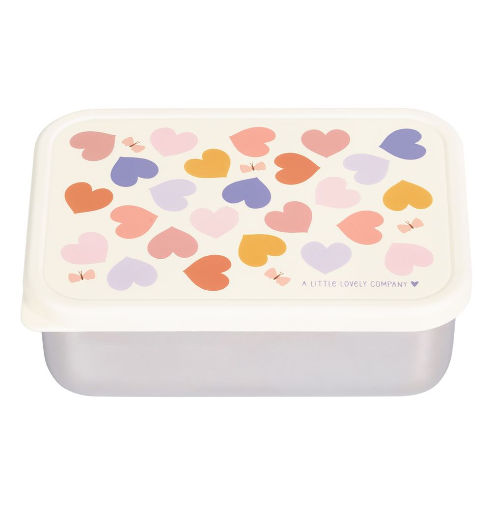 A Little Lovely Company - Stainless Steel Lunch Box - Hearts