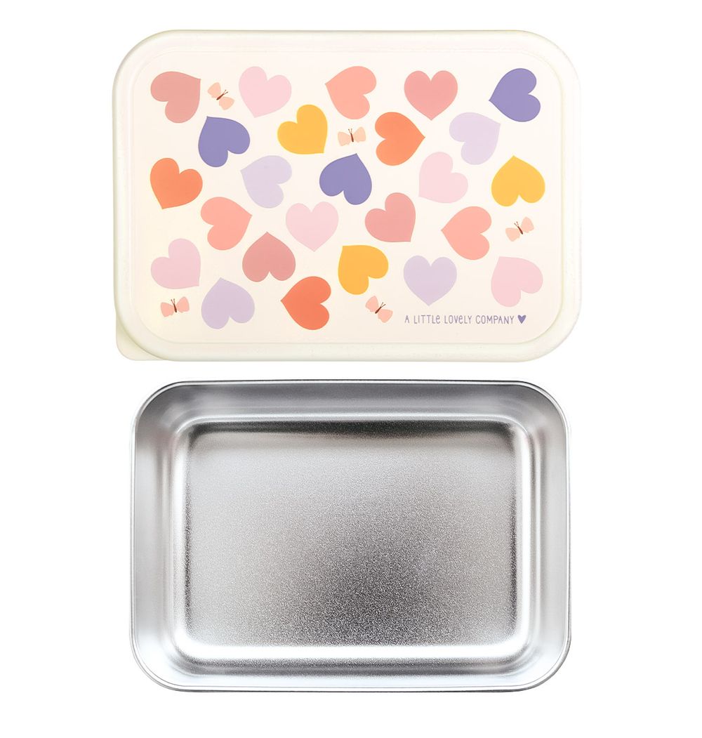 A Little Lovely Company - Stainless Steel Lunch Box - Hearts
