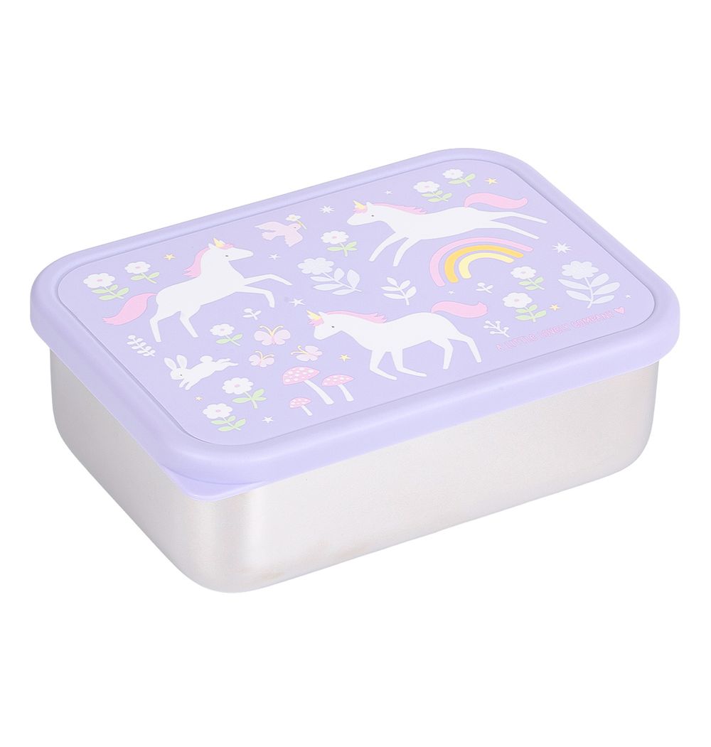 A Little Lovely Company - Stainless Steel Lunch Box - Unicorn Dreams