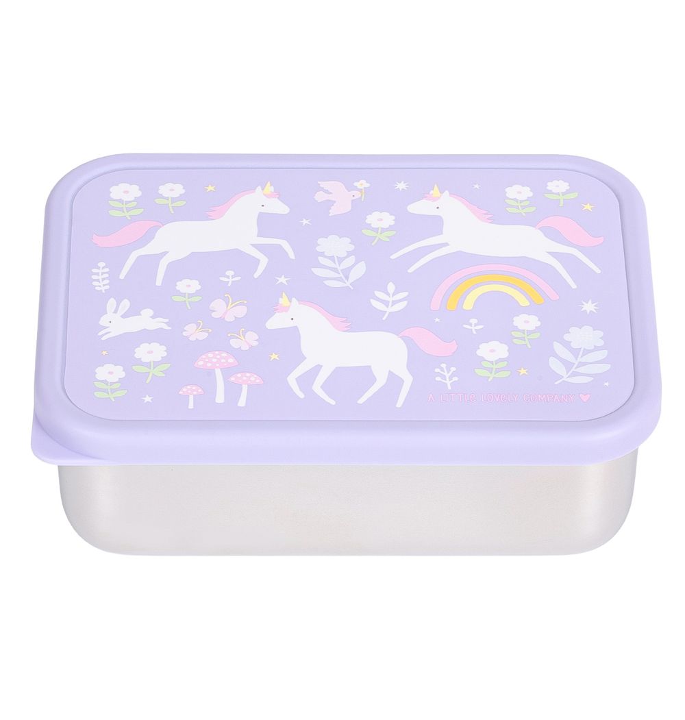 A Little Lovely Company - Stainless Steel Lunch Box - Unicorn Dreams
