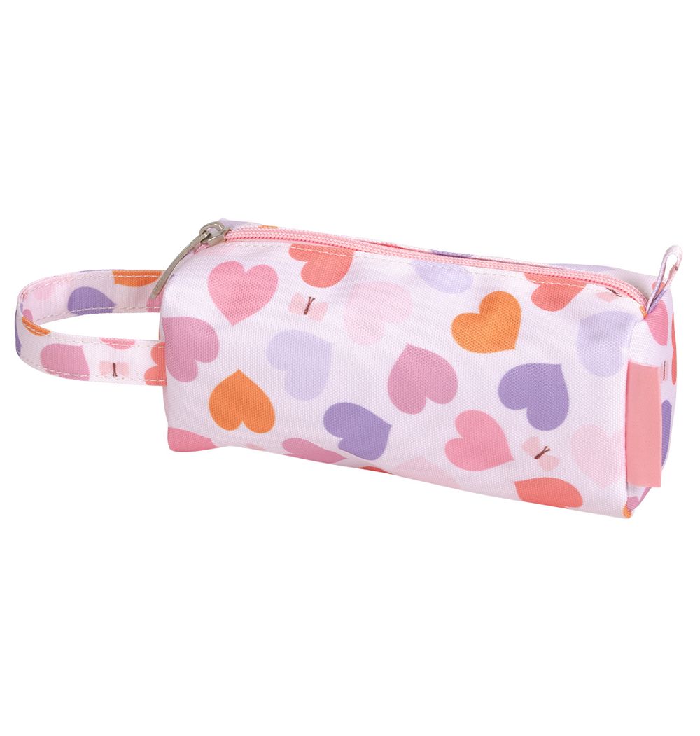 A Little Lovely Company - Pencil Case With Handle - Hearts