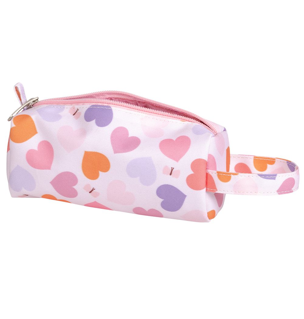 A Little Lovely Company - Pencil Case With Handle - Hearts