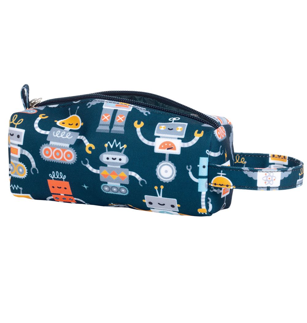 A Little Lovely Company - Pencil Case With Handle - Robots