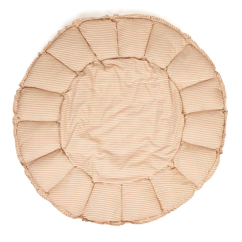 Play & Go - 3-In-1 Stripes Bloom Organic Babymat - Ecru/Brown