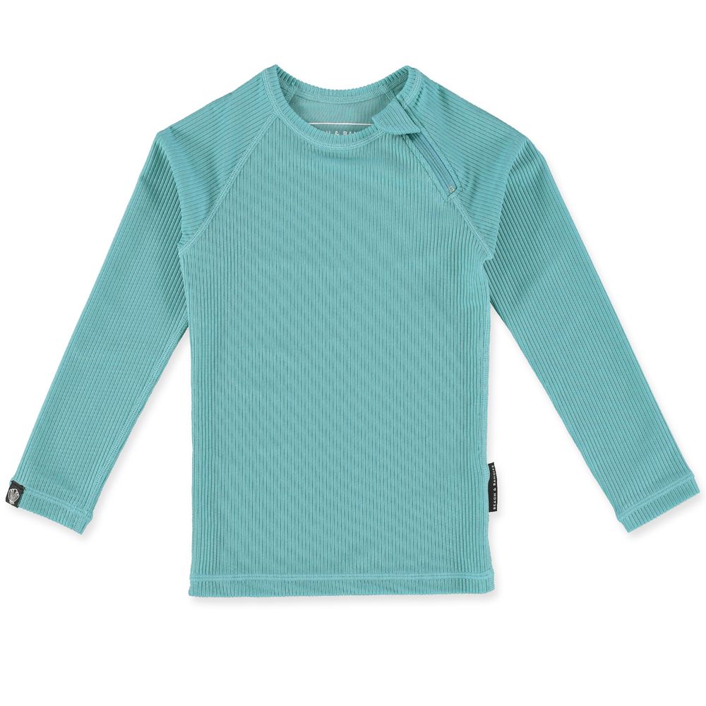 Beach & Bandits Ribbed Long Sleeve Swim T-Shirt - Coastal