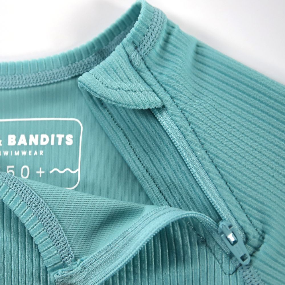 Beach & Bandits Ribbed Long Sleeve Swim T-Shirt - Coastal