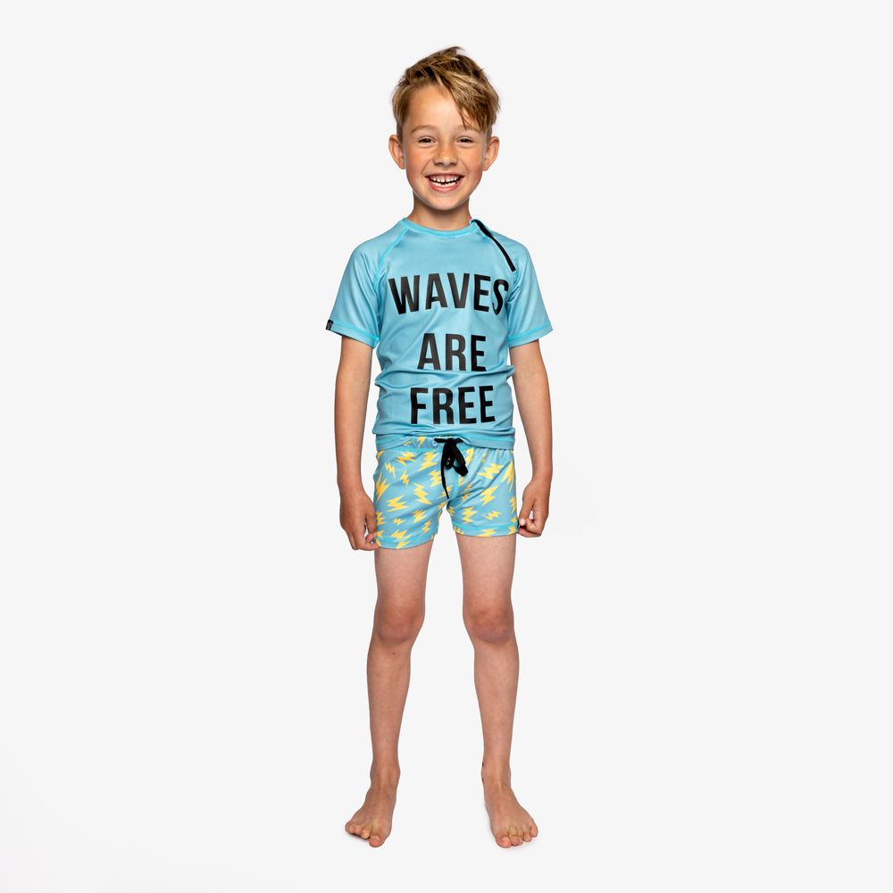 Beach & Bandits Waves Are Free Swim T-Shirt