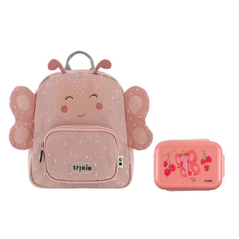 Trixie - Regular Backpack 12-inch With Leakproof Lunch Box - Mrs. Butterfly