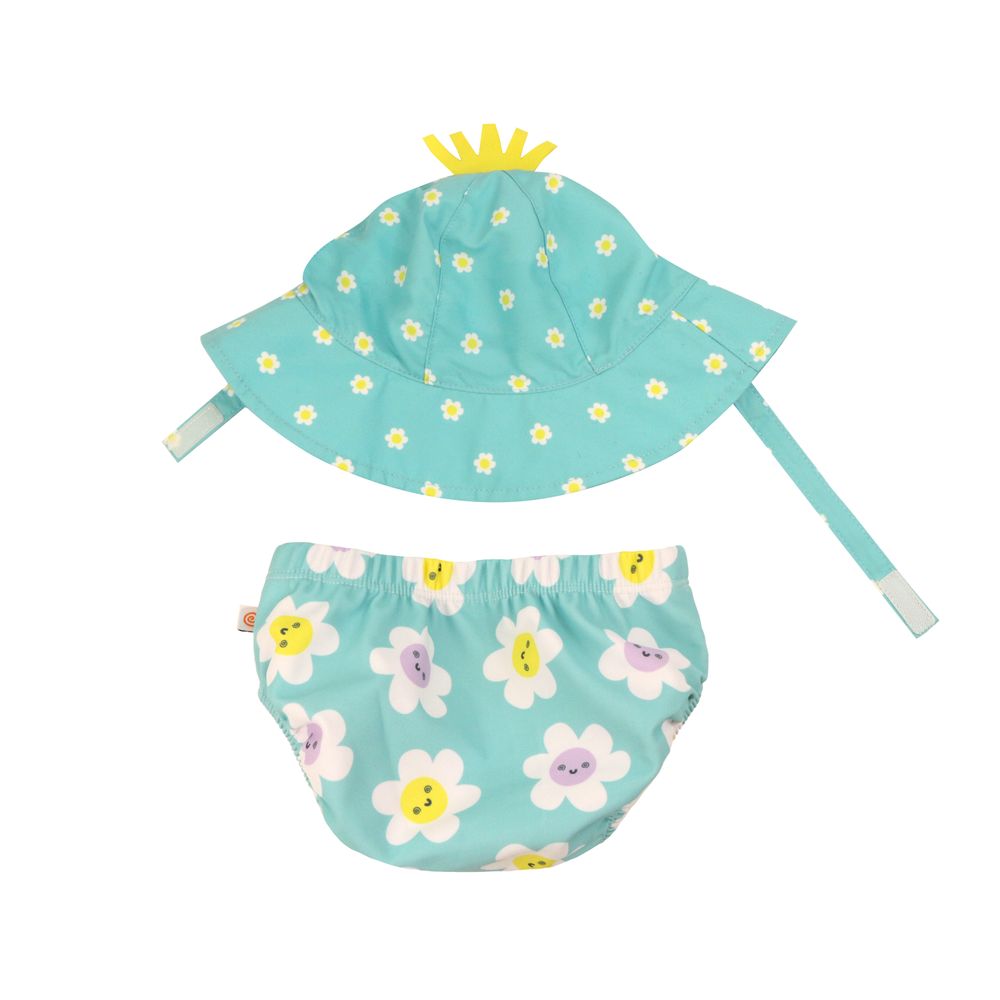 Zoocchini - Baby Swim Diaper & Sun Hat - Daisy
