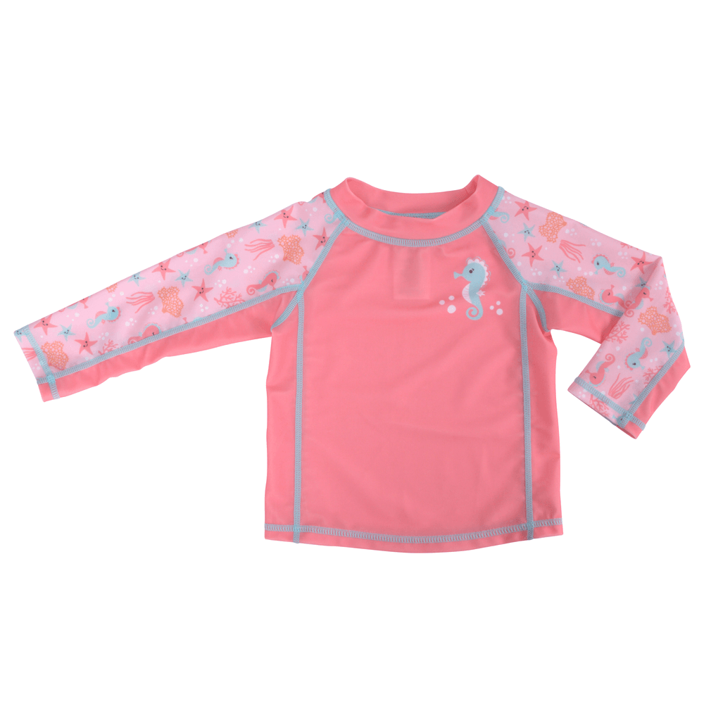 Zoocchini Baby Rash Guard Long Sleeved Swim Top - Seahorse