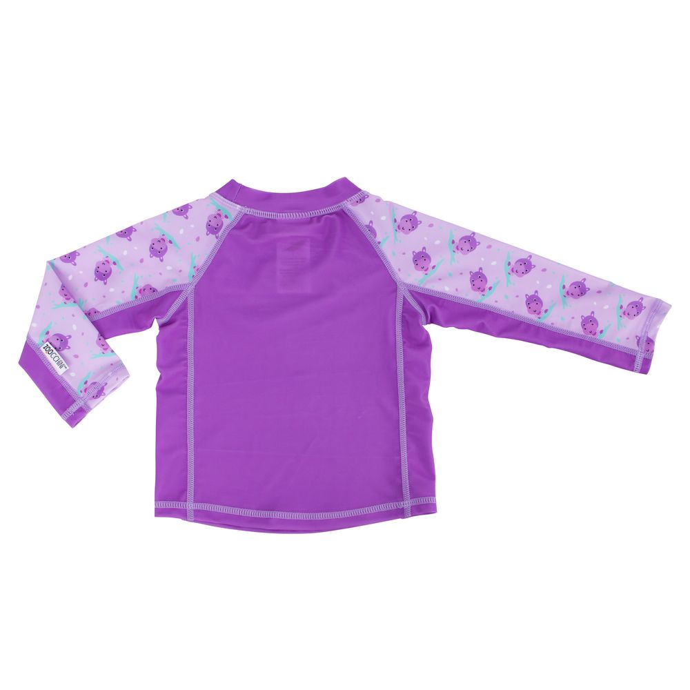 Zoocchini Baby Rash Guard Long Sleeved Swim Top - Hippo