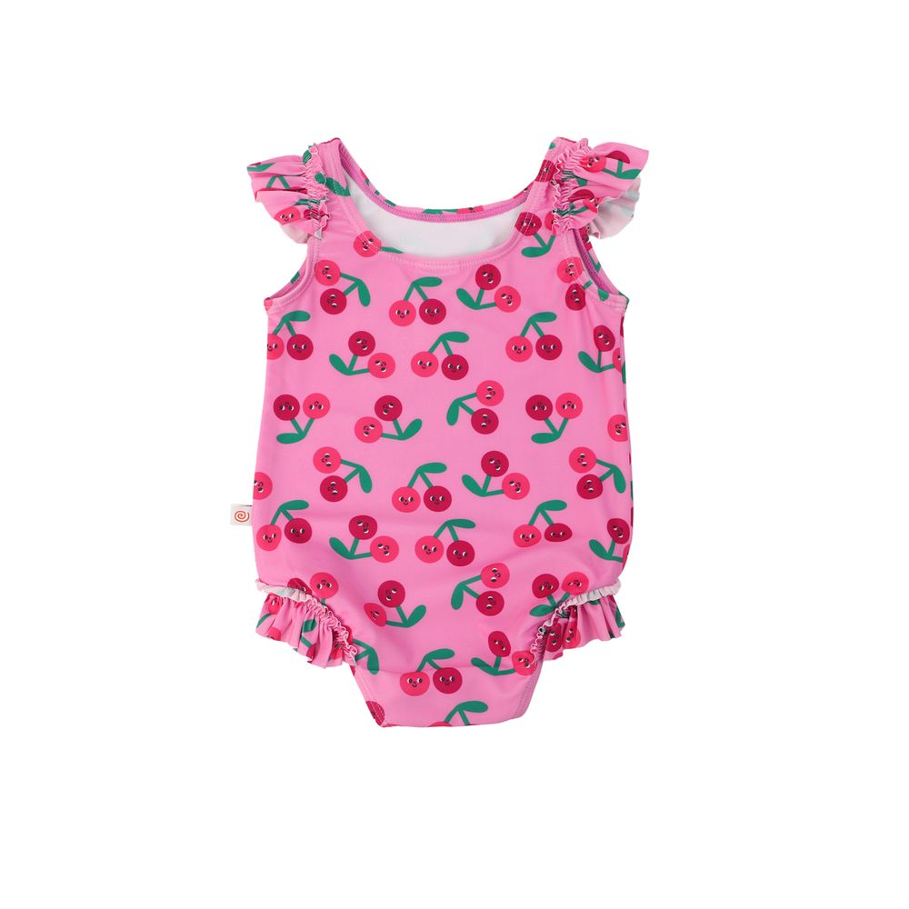Zoocchini Ruffled UPF 50+ Cherry Swimsuit