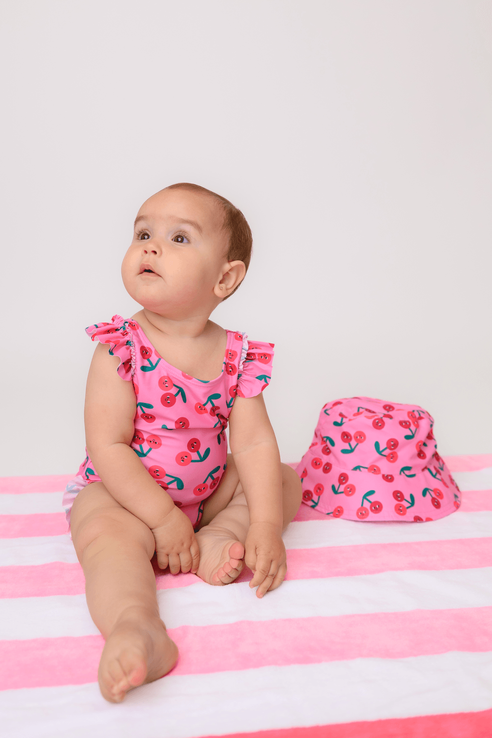 Zoocchini Ruffled UPF 50+ Cherry Swimsuit