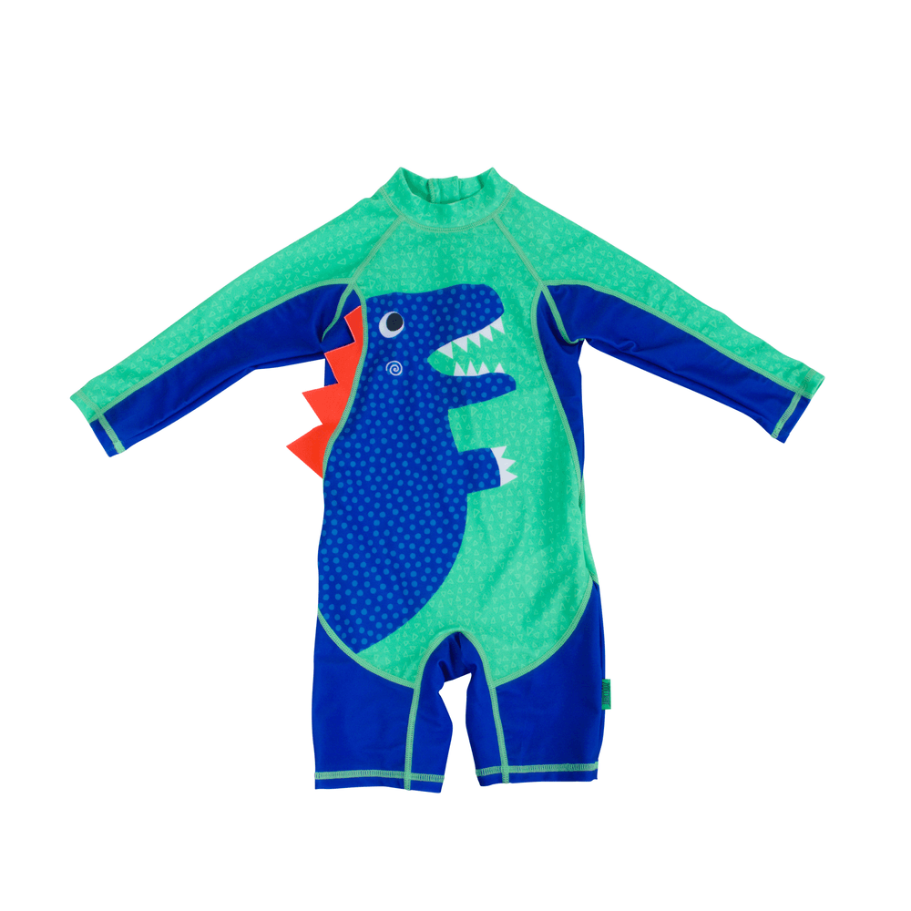 Zoocchini Baby/Toddler Dino One-Piece Rashguard Swimsuit