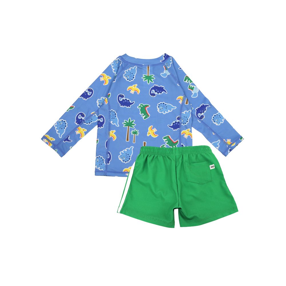 Zoocchini Baby Devin the Dino and Friends Guard Swim Shorts Set