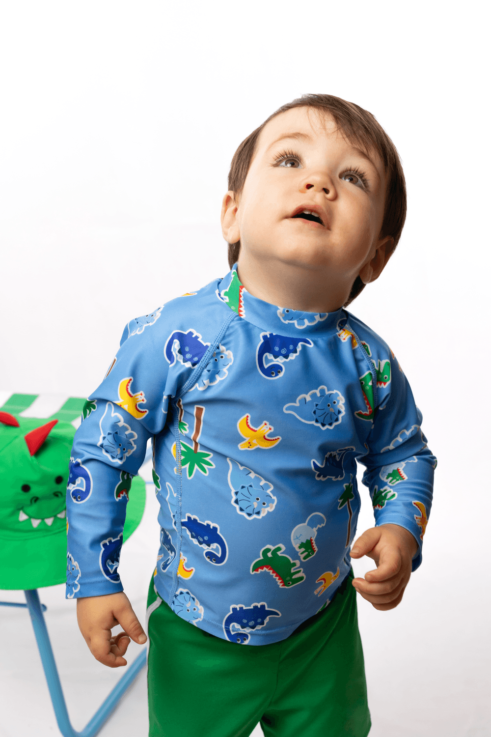 Zoocchini Baby Devin the Dino and Friends Guard Swim Shorts Set