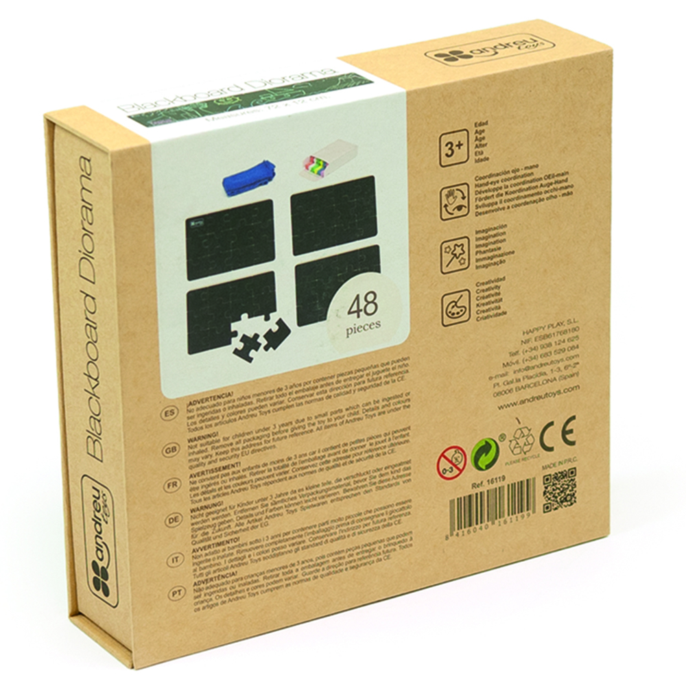 Andreu Toys - 4 Puzzles Blackboard Diorama