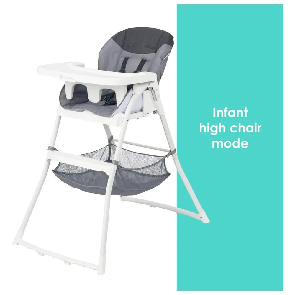 Babytrend - Flat Fold High Chair - Stellar Grey