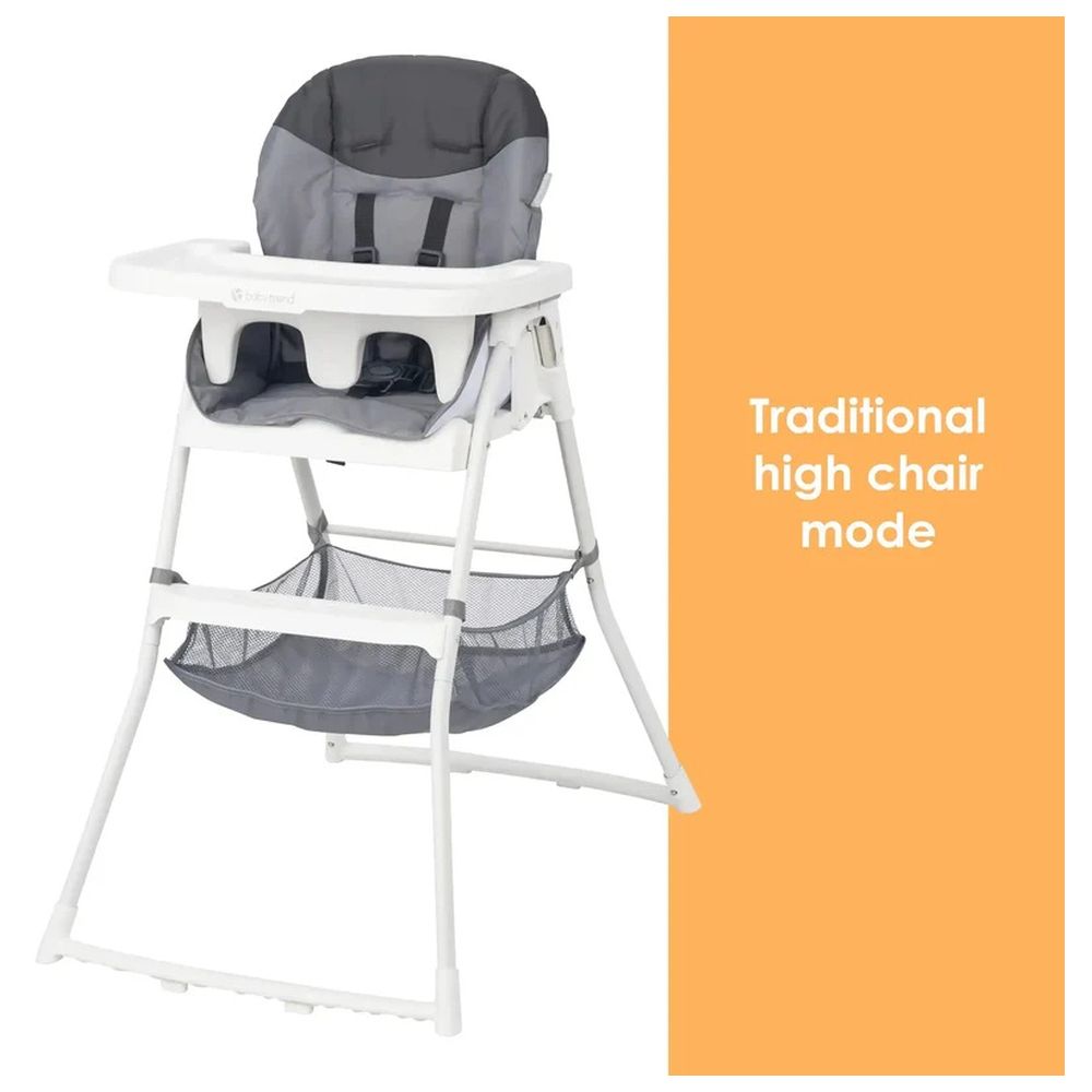 Babytrend - Flat Fold High Chair - Stellar Grey