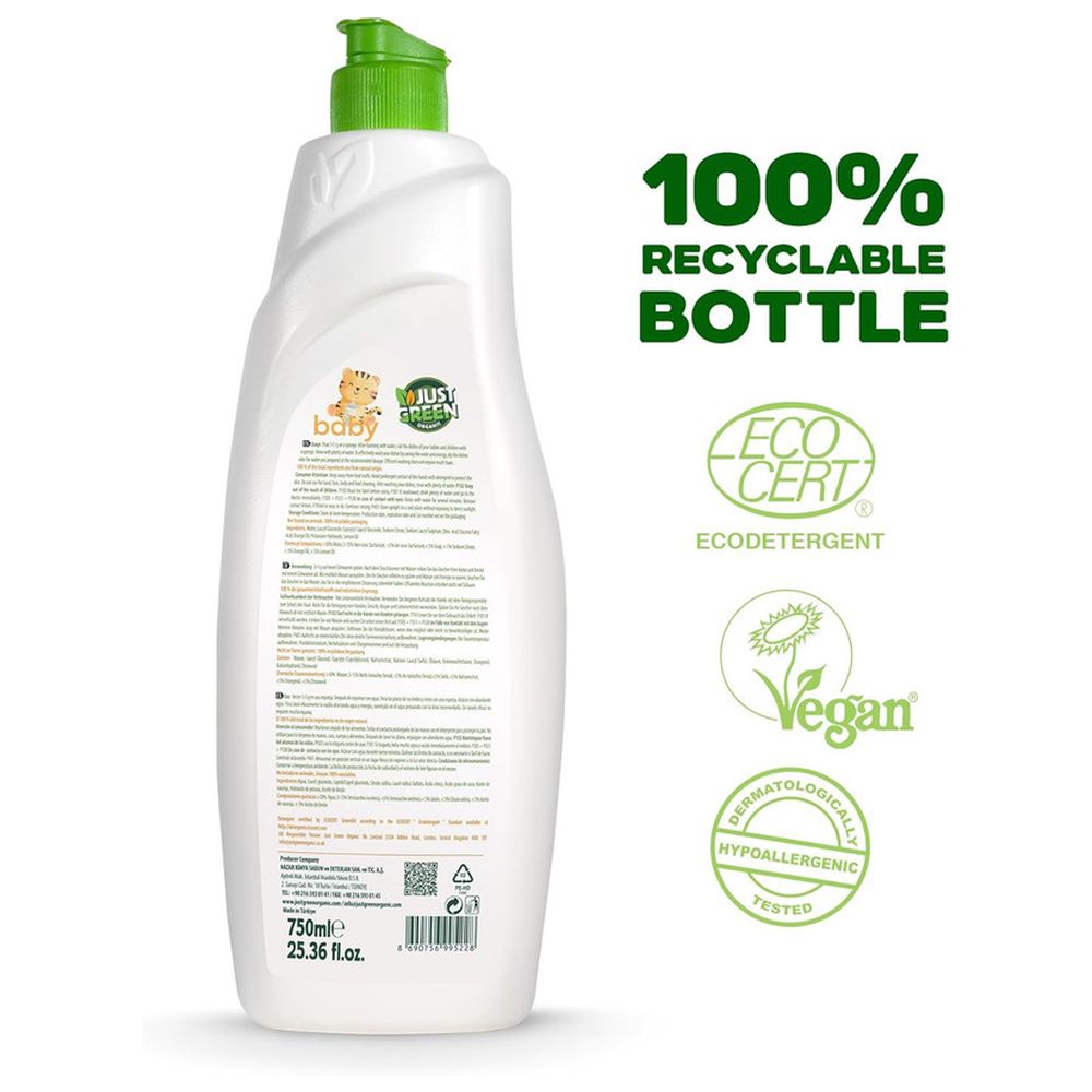 Just Green Organic - Baby Bottle And Nipple Cleaner - 750 ml