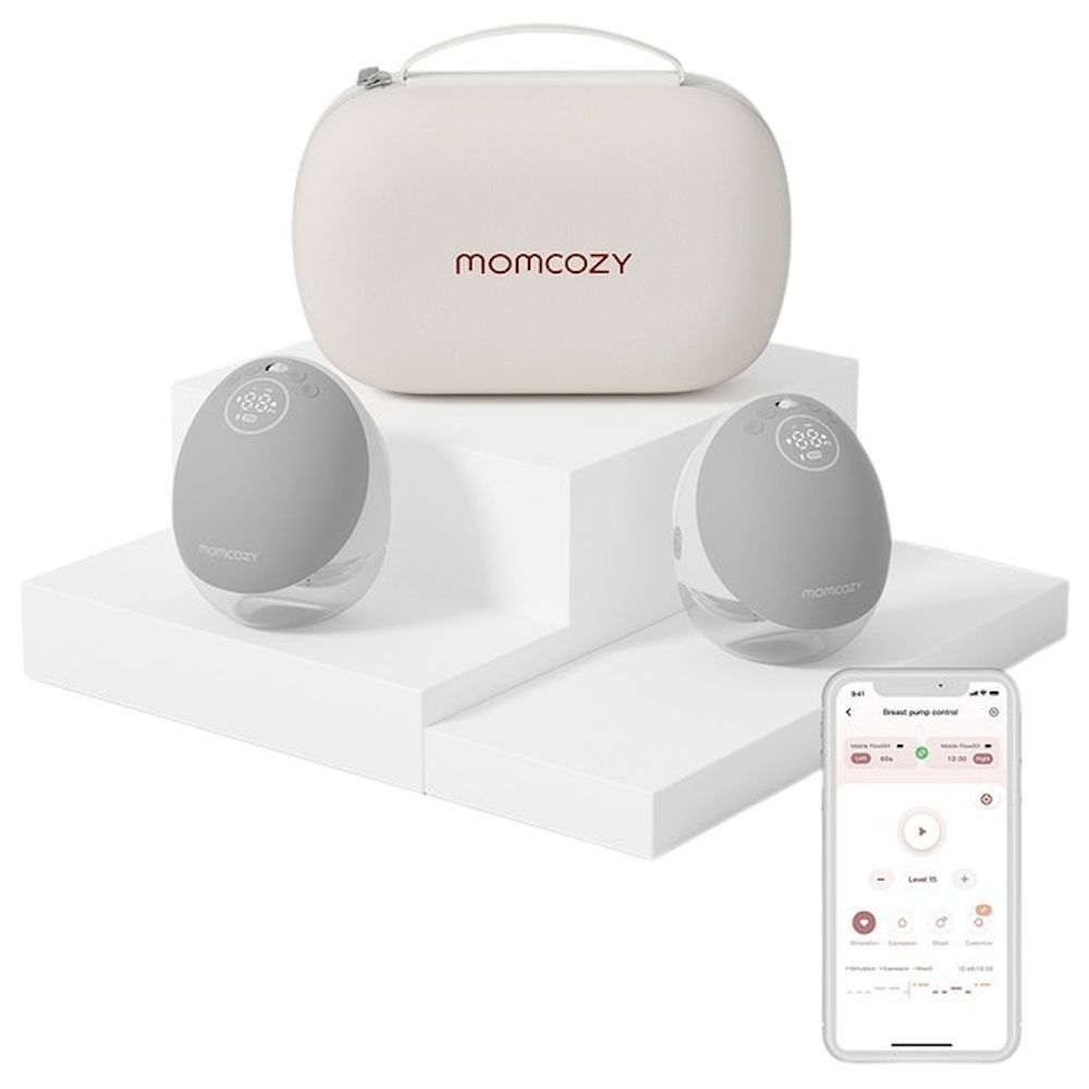 MomCozy - Hands Free Wearable Breast Pump - Grey - 2 Pcs