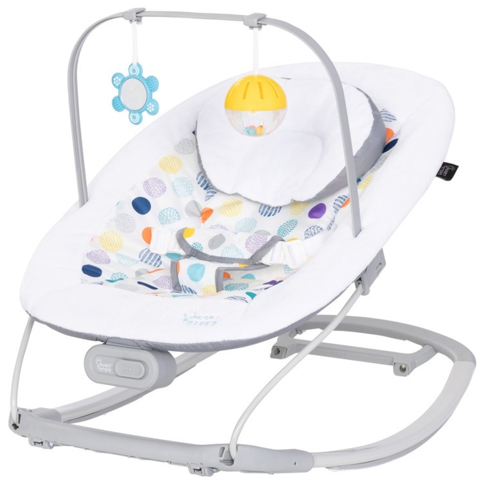Baby Trend - Smart Steps My First Rocker 2 Bouncer - Orbits White - 0M+ Up to 9kg