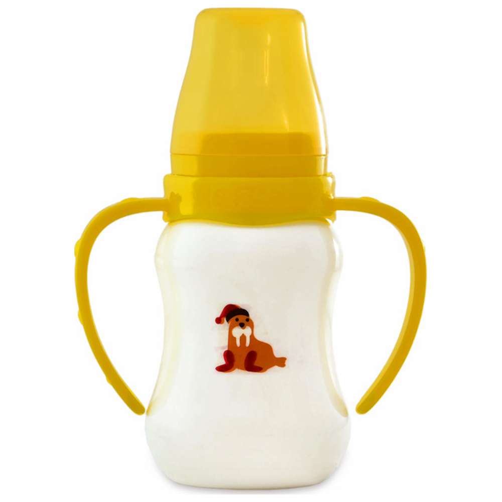 Shield Baby - Standard Neck Frost Feeding Bottle with Handle - 125 ml - Color May Vary - 1 Pc