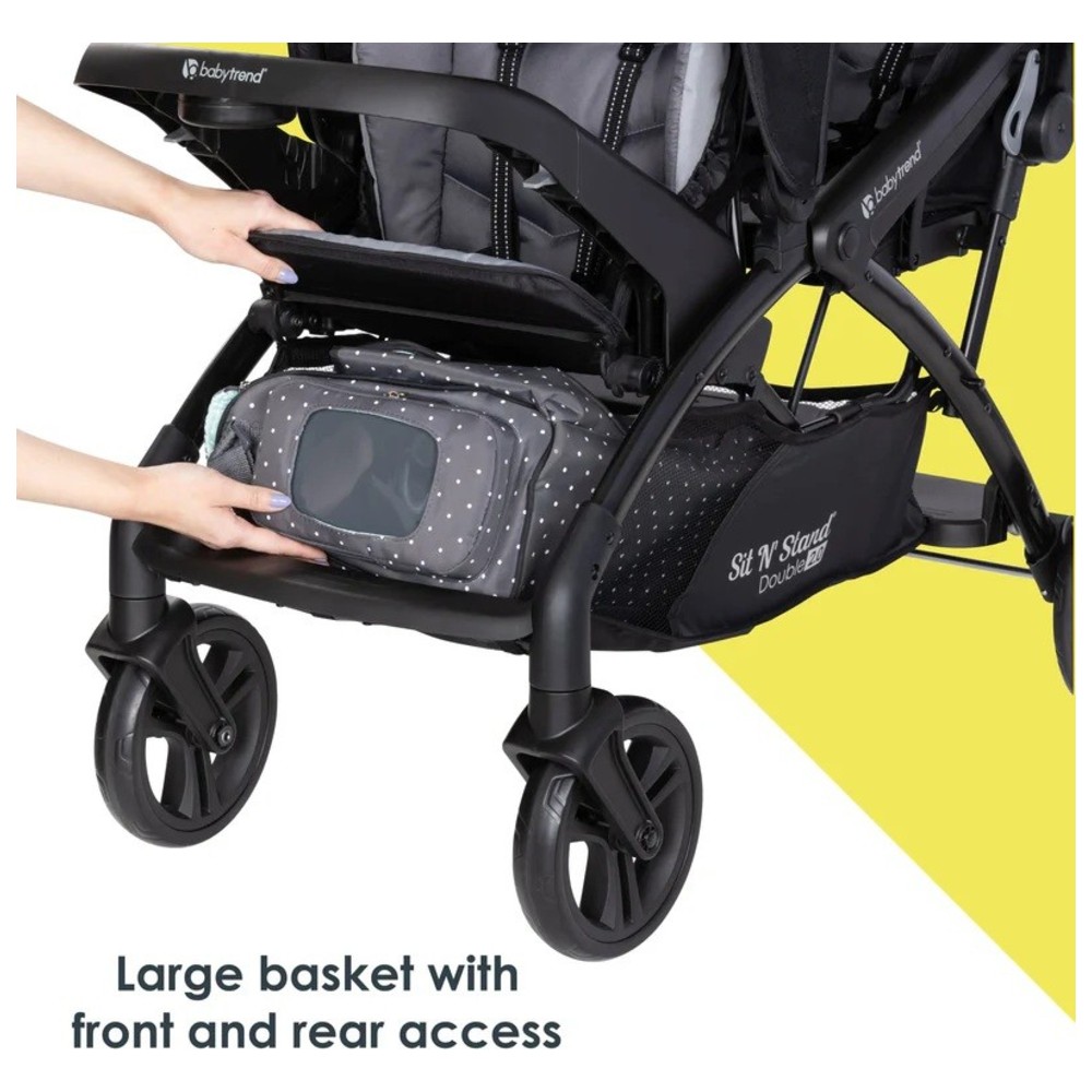 Babytrend - Sit N' Stand Double 2.0 Stroller - Dash Black