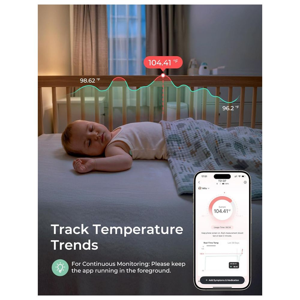 Momcozy - Wearable Digital Thermometer - White