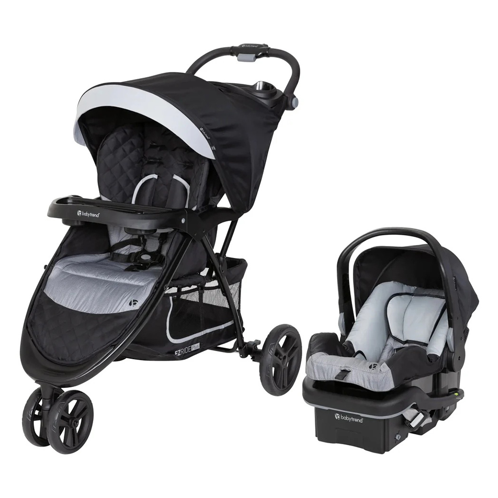 Babytrend - EZ Ride PLUS Stroller Travel System With Car Seat - Carbon Black