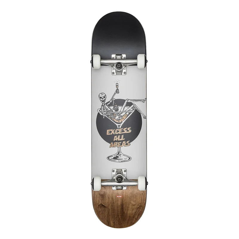 Globe G1 Excess 8.0FU Skateboard - White/Brown