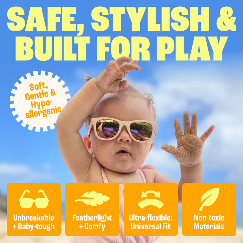 Baby Sunnies Flexible Polarized Baby Sunglasses with Strap