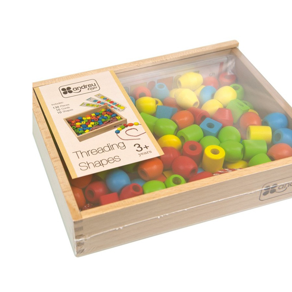 Andreu Toys - Threading Shapes Kit - 130pcs