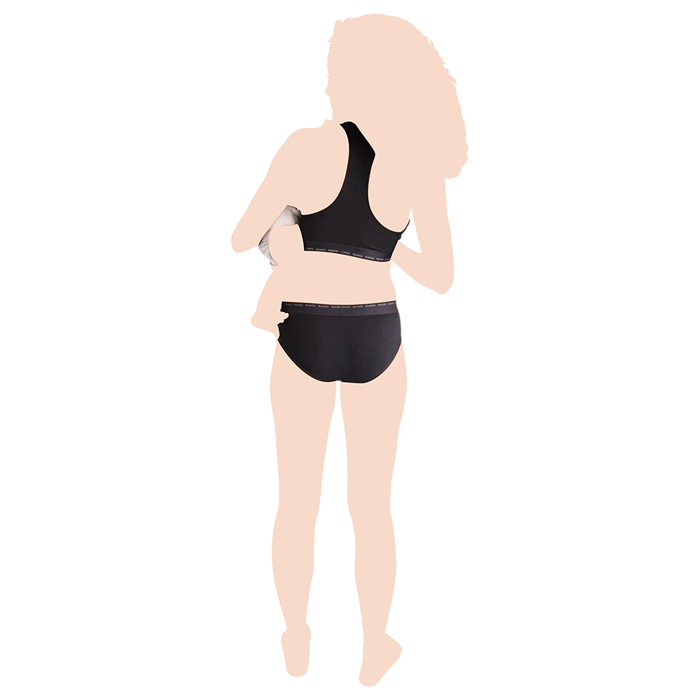 Mums & Bumps - Blanqi - Soft Essentials Postpartum Panty - Black