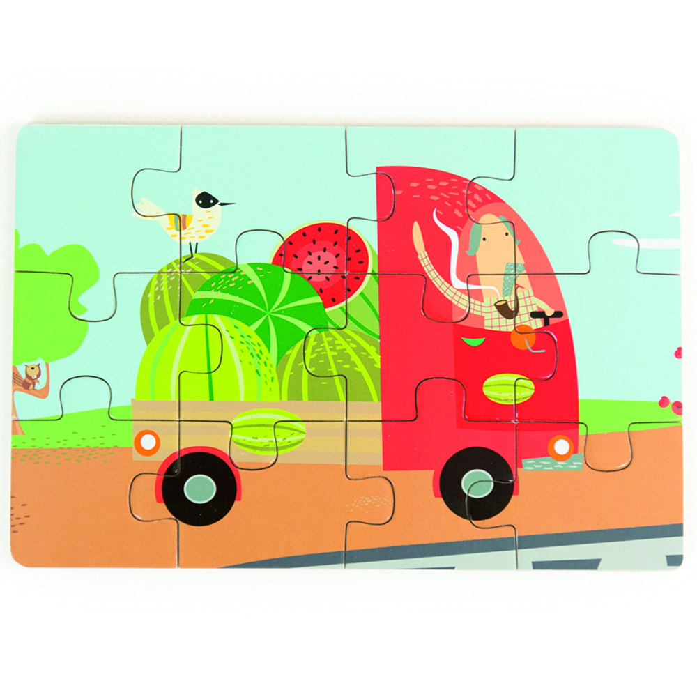 Andreu Toys - 4 Puzzles Diorama Transport - 48pcs