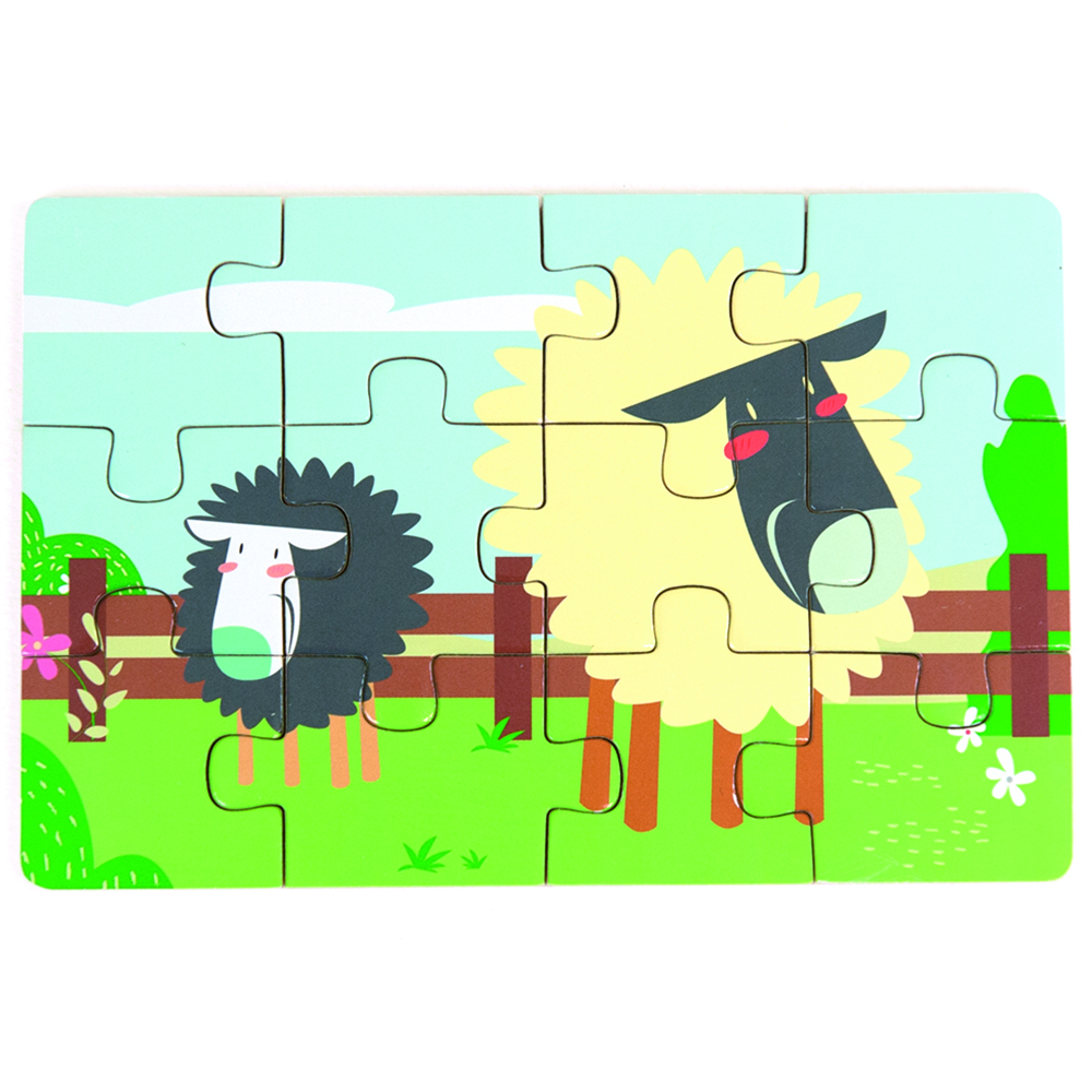 Andreu Toys - 4 Puzzles Diorama Farm - 48pcs
