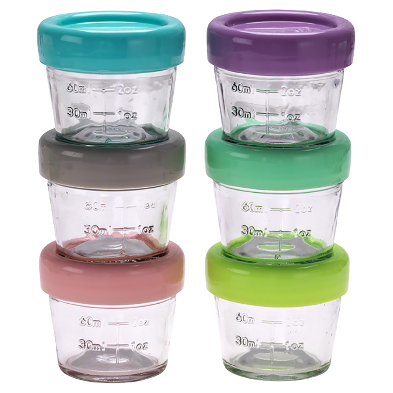 Melii - Glass Food Container - 4oz - 6pcs