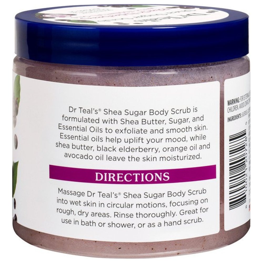 Dr Teal's - Shea Sugar Body Scrub Black Elderberry - 538g