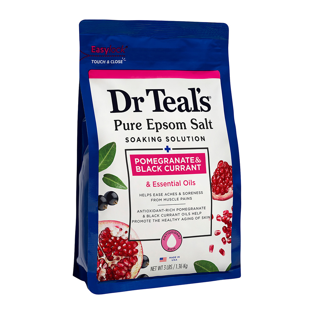Dr Teal's Epsom Salt Soaking Solution - Pomegranate & Black Currant - 1.36 kg