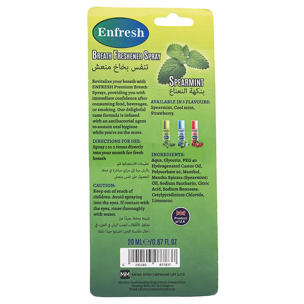 Enfresh Breath Fresher Spray - Spearmint - 20 ml