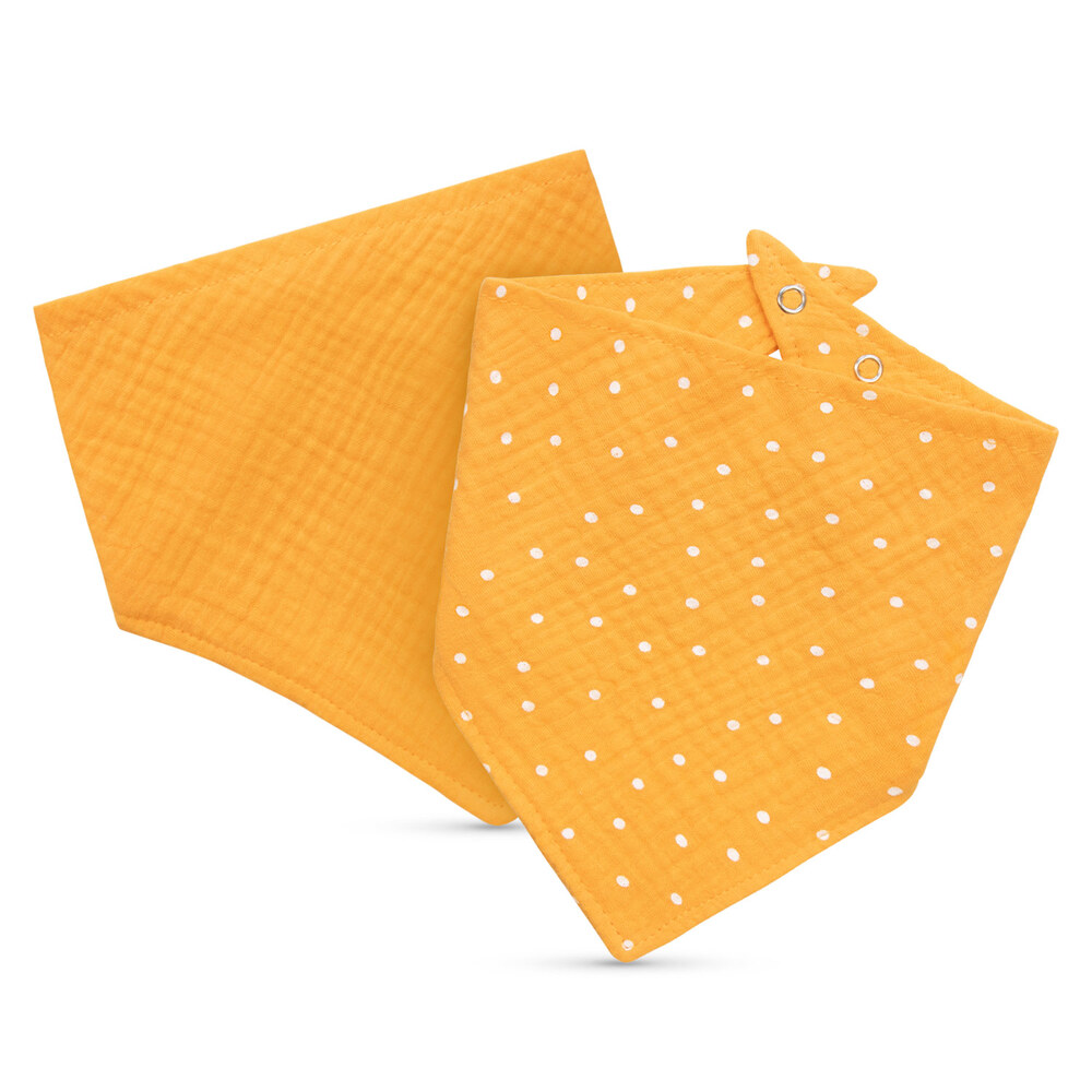 Baboo - Double Layer Muslin Bandana Bib - Peachy Keen - 2pc