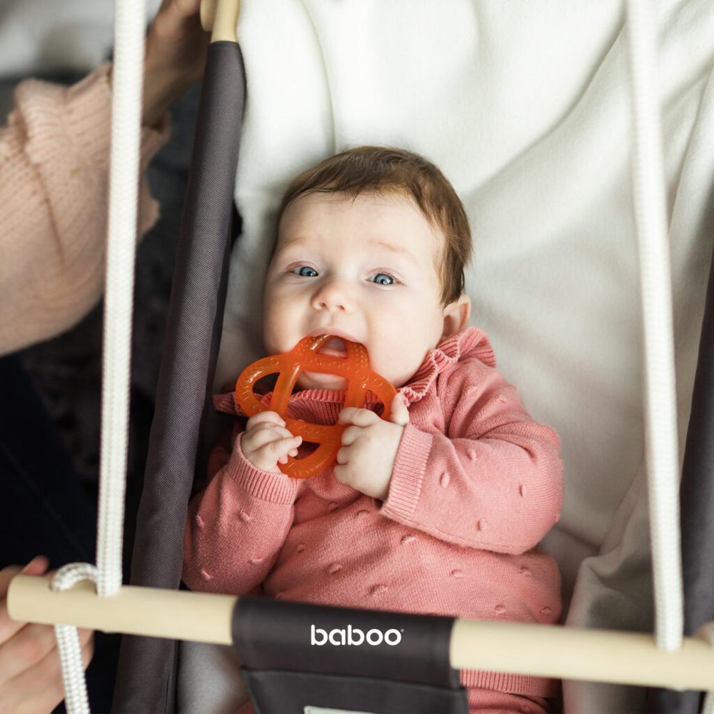 Baboo - Water-Filled Cooling Teether Sphere - Orange