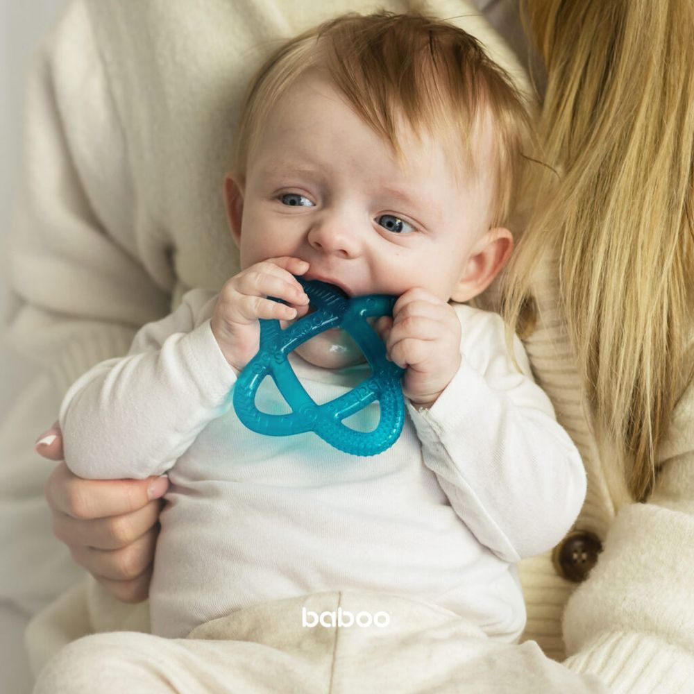 Baboo - Water-Filled Cooling Teether Sphere - Blue