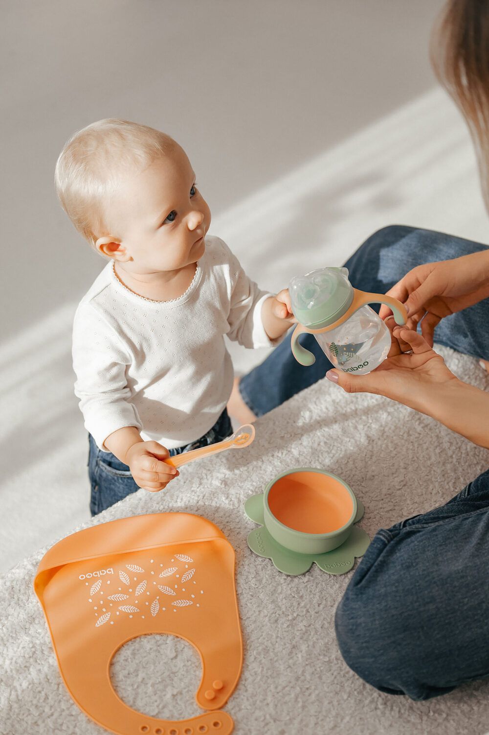 Baboo - Sippy Cup With Silicone Spout - Peachy Keen - 260ml - 6m+