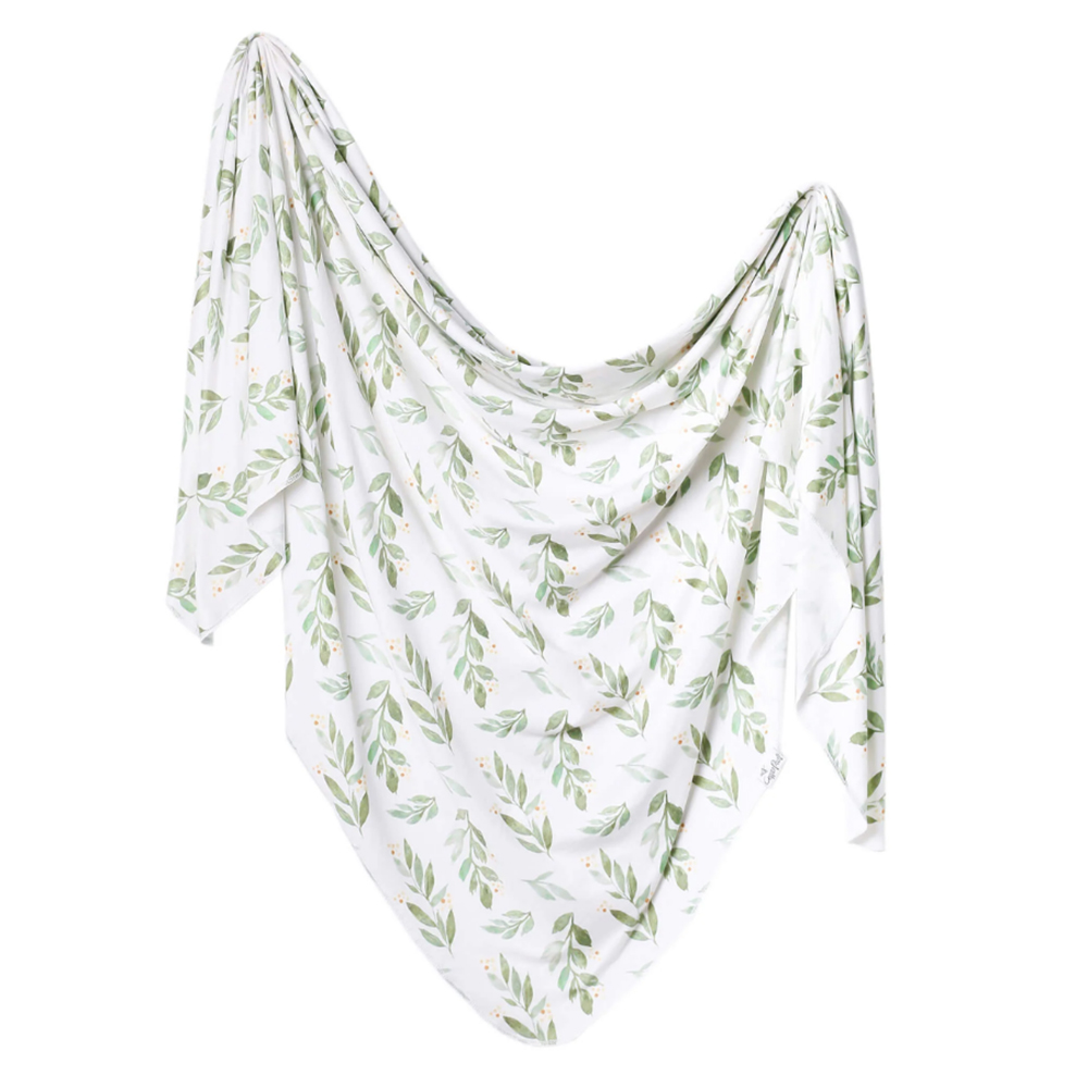 Copper Pearl - Baby Knit Swaddle Blanket - Fern