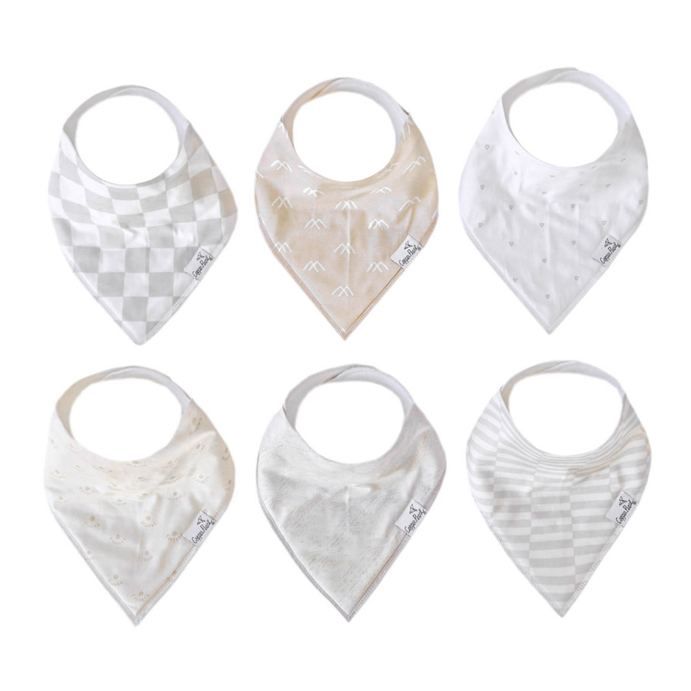 Copper Pearl - Baby Bandana Bibs - Henry - 6 Pc Set
