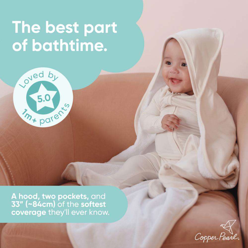 Copper Pearl - Baby Premium Knit Hooded Towel - Haze